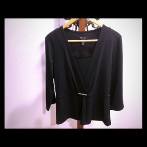 WHBM black 3/4 sleeve top